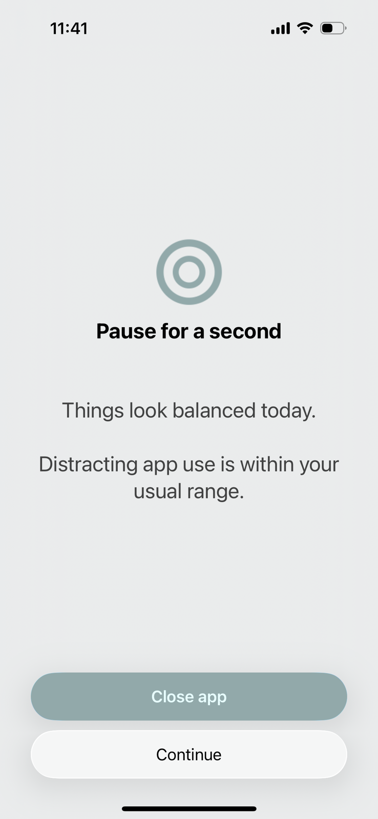 aroa's pause screen